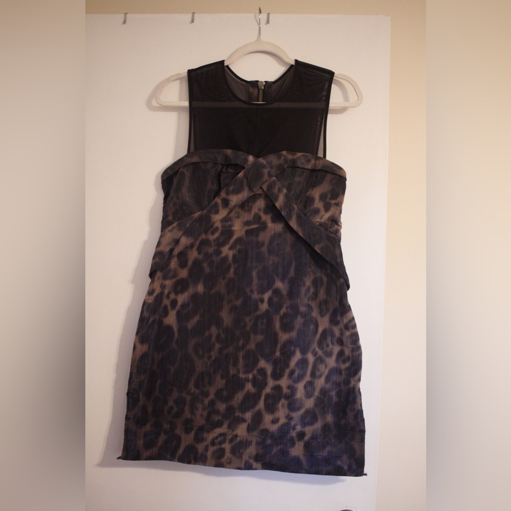 Mesh Leopard Print All Saints Mini Dress